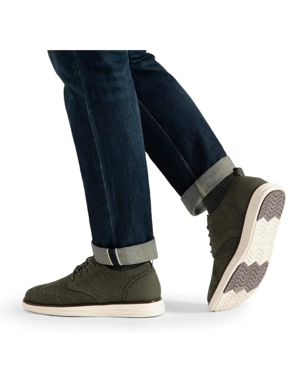 Men's Green Knit Mesh Dress Sneakers Lace Up Casual Walking Oxford Shoes